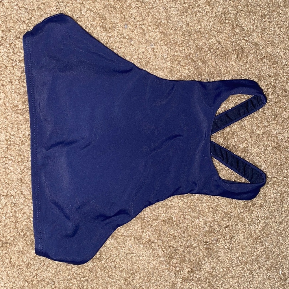 Bikini top, navy, athletic structure